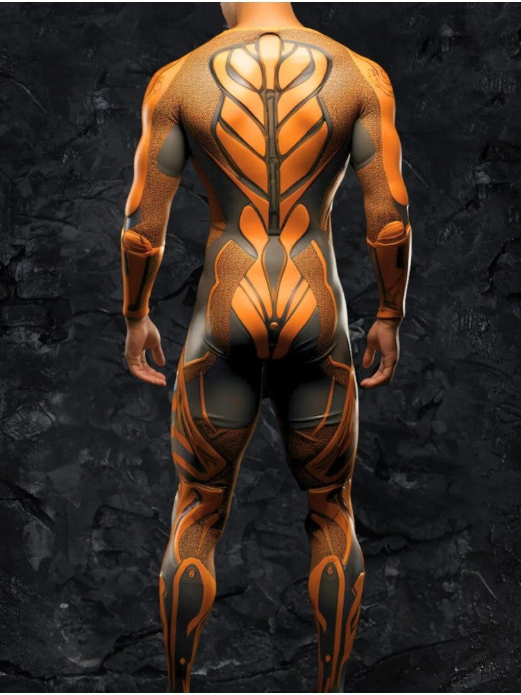 Halloween Smart Artificial Costume Men's Technology Tights Carnival Party Tights Stage Performance Jumpsuit Stretch Bodysuit