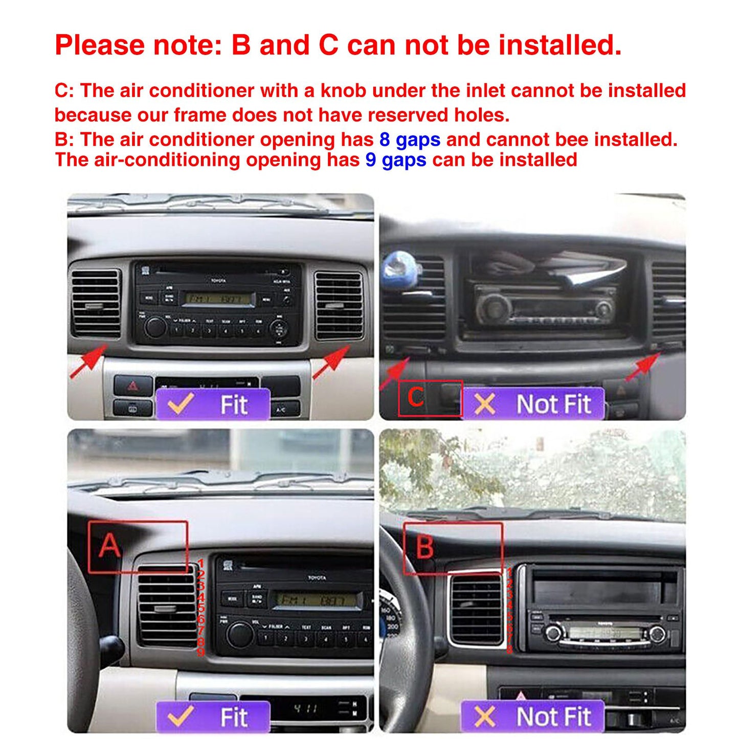 Rádio Automotivo 9" Android 14 Para Toyota Corolla E120 EX 2000 2001 2002 2003 2004 2Din Player Multimídia GPS Navi Central Multimídia WIFI