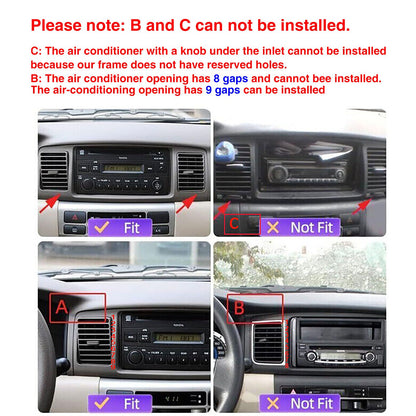 Rádio Automotivo 9" Android 14 Para Toyota Corolla E120 EX 2000 2001 2002 2003 2004 2Din Player Multimídia GPS Navi Central Multimídia WIFI