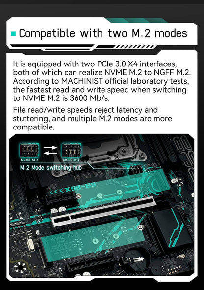 MACHINIST X99 B9 Motherboard Optional LGA 2011-3 Xeon E5 2667 V4 Processor CPU combo And 16GB DDR4 RAM kit USB3.0