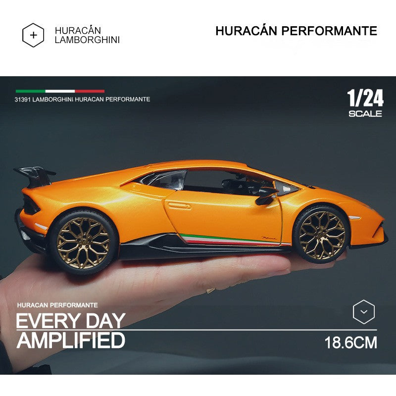 Bburago 1:24 Lamborghini Huracan Performante Carro de Liga Fundido e Veículos de Brinquedo Modelo de Carro em Miniatura para Crianças