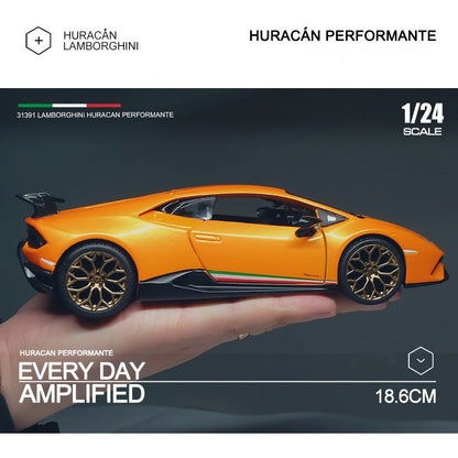 Bburago 1:24 Lamborghini Huracan Performante Carro de Liga Fundido e Veículos de Brinquedo Modelo de Carro em Miniatura para Crianças