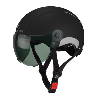Capacete de Ciclismo PEMILA Com Lente de Óculos Proteção de Orelha Adesivo Refletivo Capacete de Bicicleta MTB Bicicleta de Estrada E-Bike Capacete de Bicicleta Para Adultos