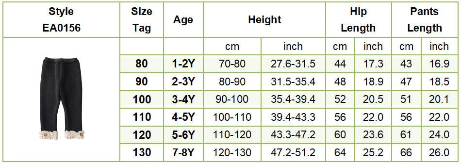 Girls Slim Fit Leggings Kids Cozy Fleece Lined Winter Pants with Decorative Lace Edging Children Outdoor Wear Clothing