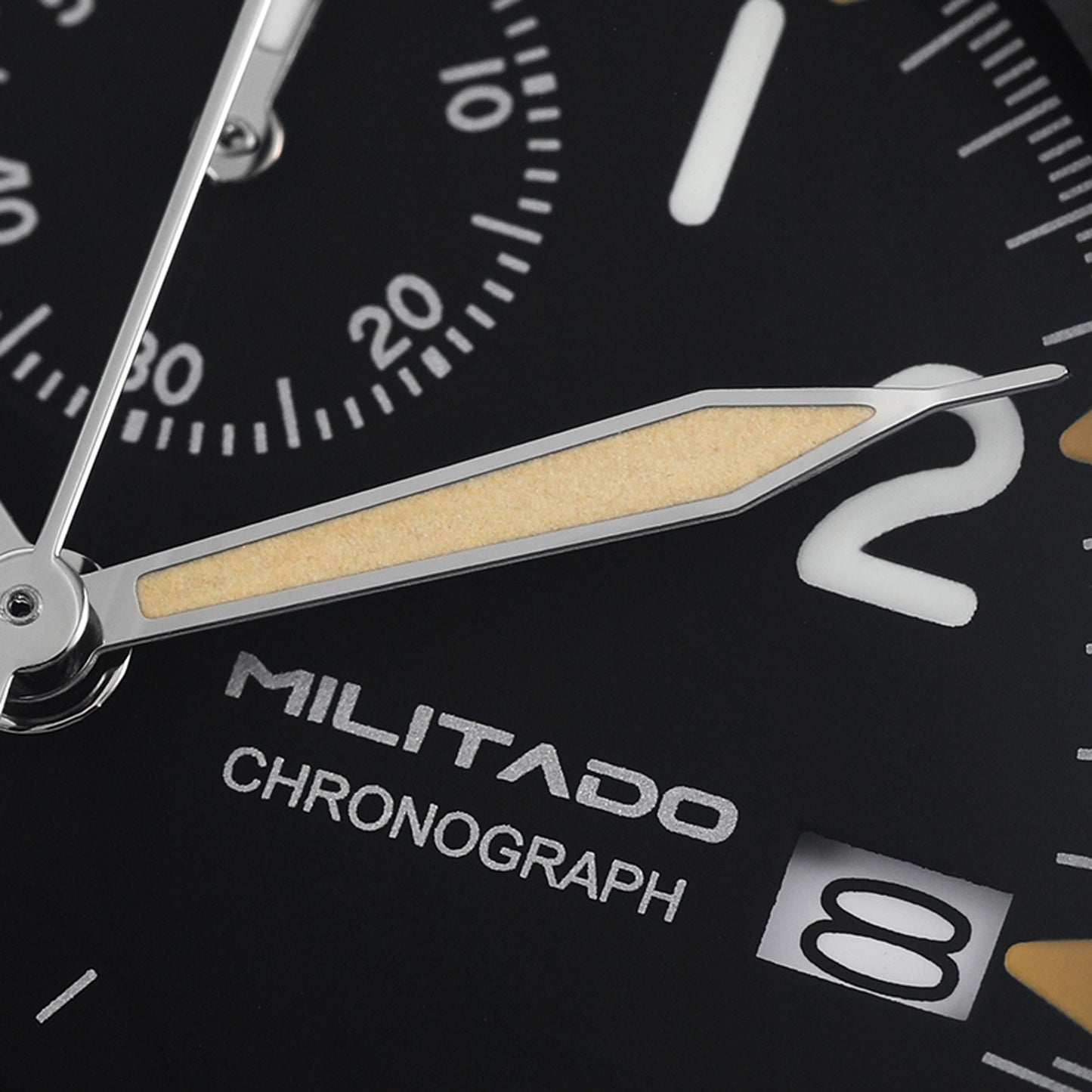 Militado ML1868KF Quartz 3 Dial Watch VK67 Chronograph Movement Luminous Watches Sapphire Glass 100m Water Resistance Wristwatch