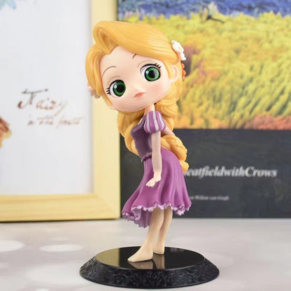 Disney 11cm Rapunzel Enrolados Boneco de Ação Modelo Anime Mini Decoração Coleção PVC Brinquedo Modelo para Presente Menina Criança