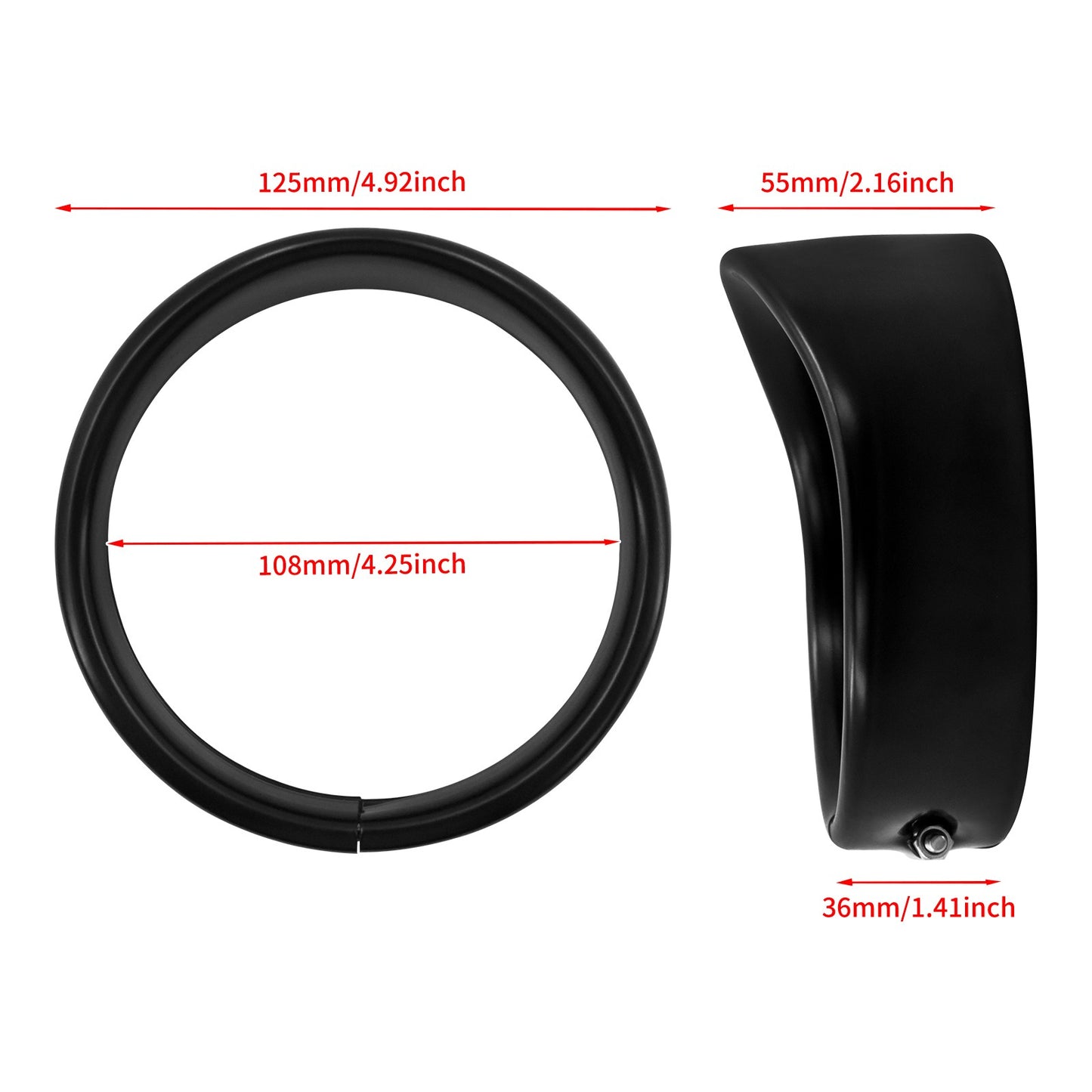Anel de Acabamento do Farol de 7'' para Motocicleta + Capa de Luz de Neblina de 4.5'' + Anel de Acabamento do Pisca Estilo Visor para Harley Touring Road King Softail