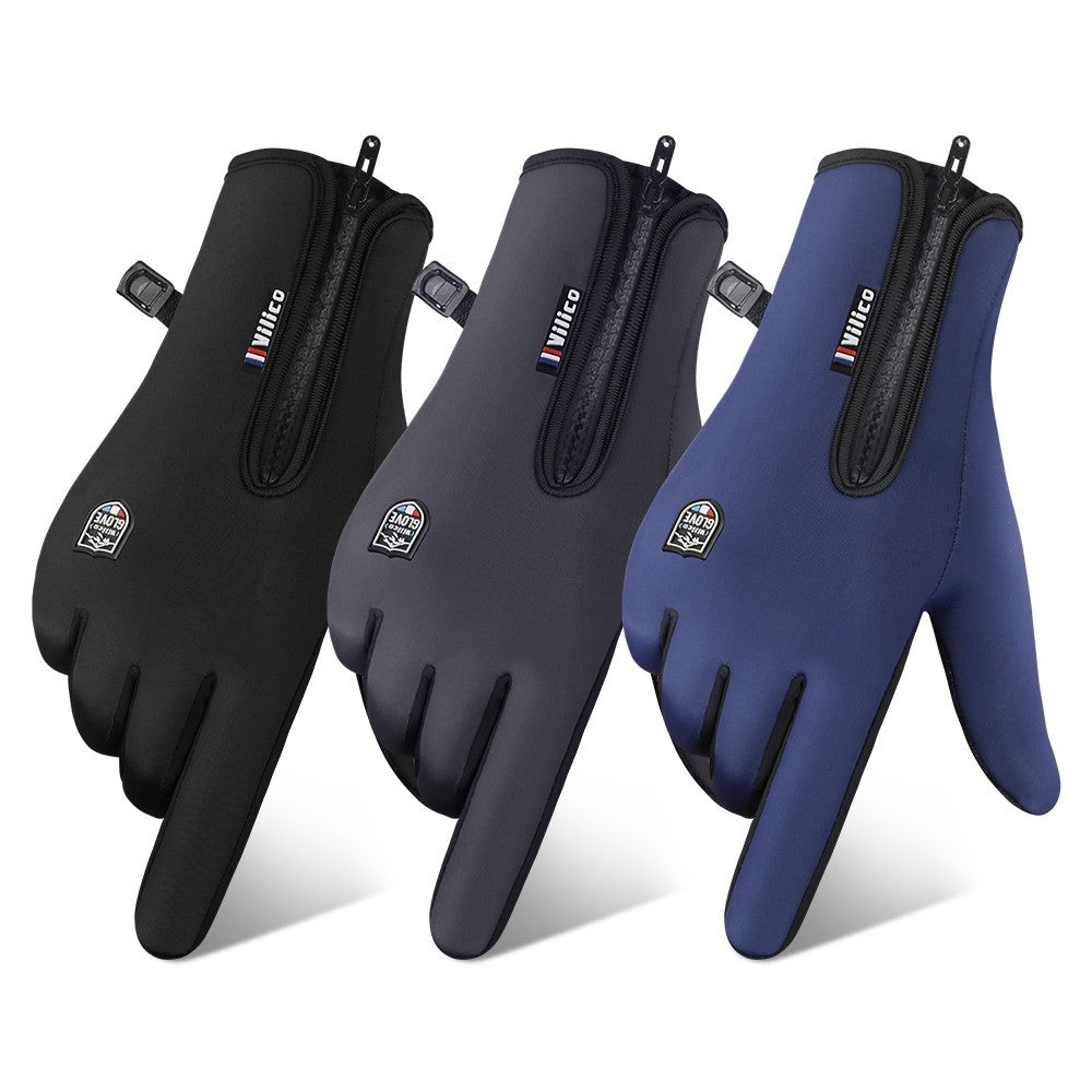 Luvas Térmicas Touchscreen para Ciclismo e Direção à Prova D'água, Antiderrapantes e Resistentes ao Vento para o Inverno (Femininas e Masculinas)
