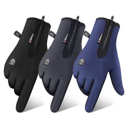Luvas Térmicas Touchscreen para Ciclismo e Direção à Prova D'água, Antiderrapantes e Resistentes ao Vento para o Inverno (Femininas e Masculinas)