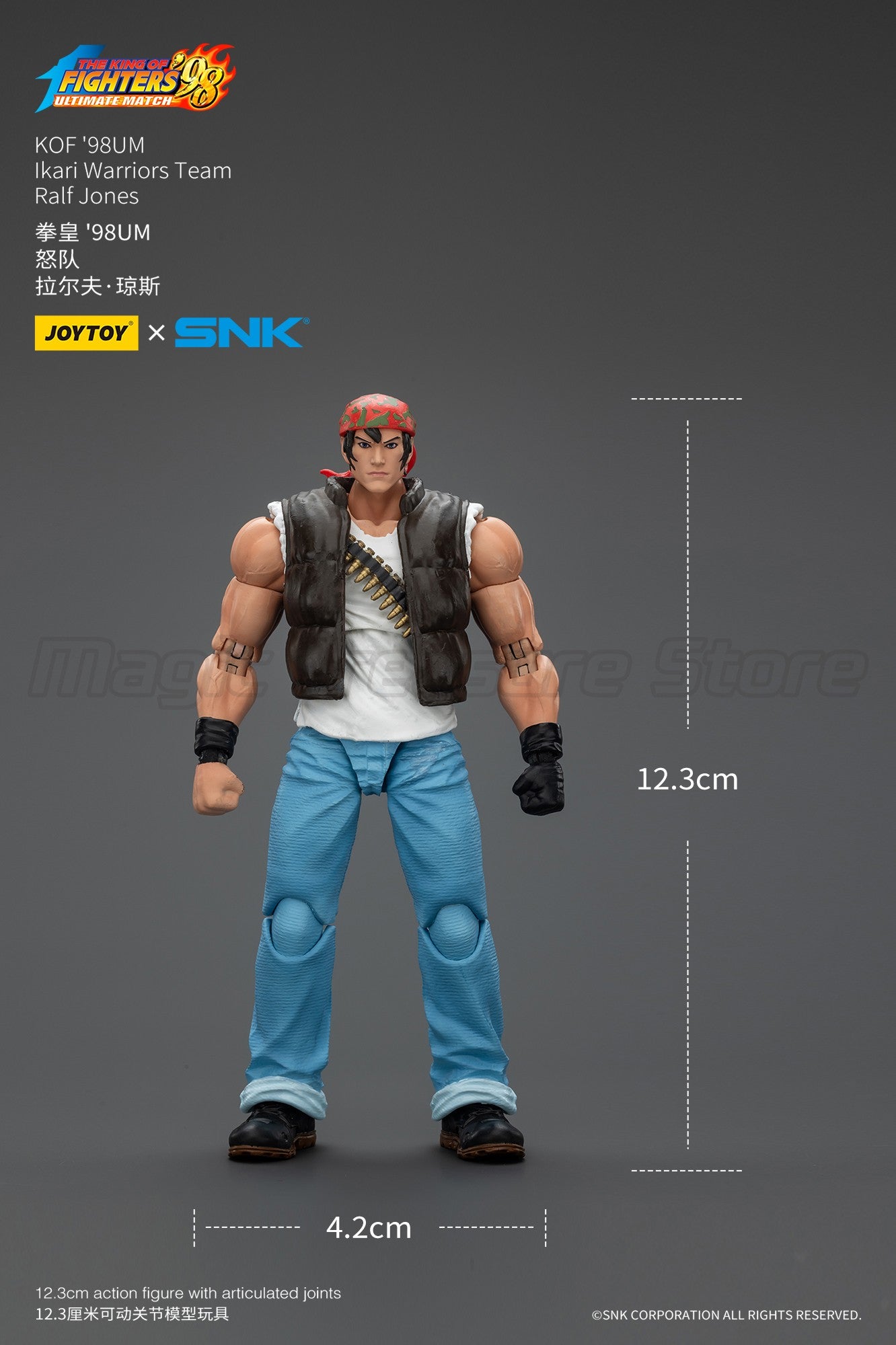 ?MT?JOYTOY SNK KOF'98UM Ikari Warriors Team Ralf Jones 1/18 Action Figure Toys