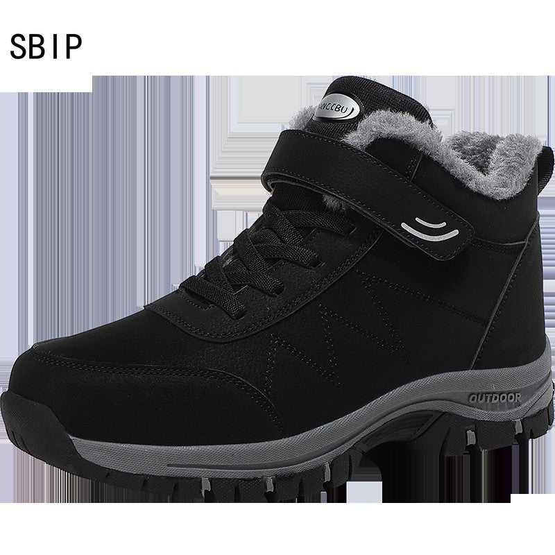 Winter Velvet Men's Shoes Hiking Sneaker Casual Snow Boots Waterproof Warm Men Boots Outdoor Male Trekking Sneaker Botas Zapatos