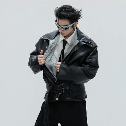 LUZHEN Winter Fashion High Quality Reversible Design Fur Liner Warm Leather Parka Men Original 2025 New Niche Padded Coat JY4797