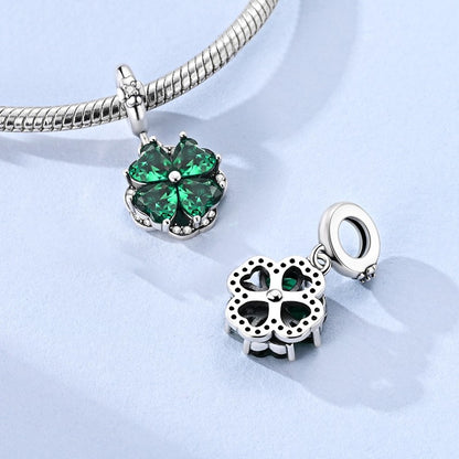 925 Sterling Silver Green Series Flower Tree Apple Pendant DIY Fine Beads Fit Original Charms Bracelet Women Jewelry Diy