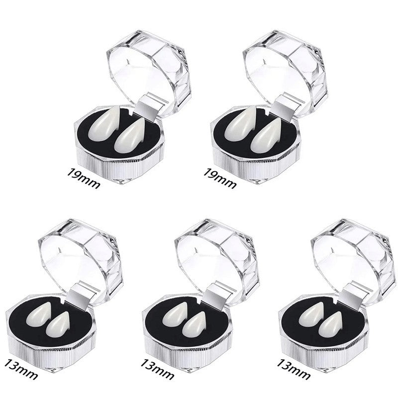 1-5pcs Vampire Teeth Fangs Dentures Props Halloween Costume Props False Teeth Solid Glue Denture Adhesive Halloween Party Decor