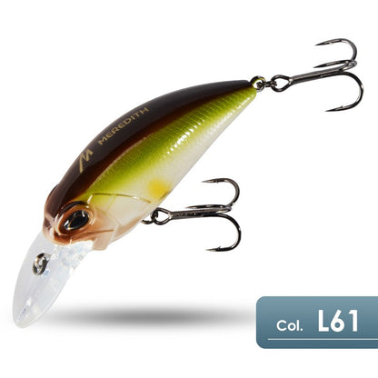 MEREDITH JERK CRANK M65 8A 14g Hot Model Isca de Pesca Artificial Rígida 11 Cores Wobbler Minnow Profissional de Qualidade Profundidade 2.0-2.5m