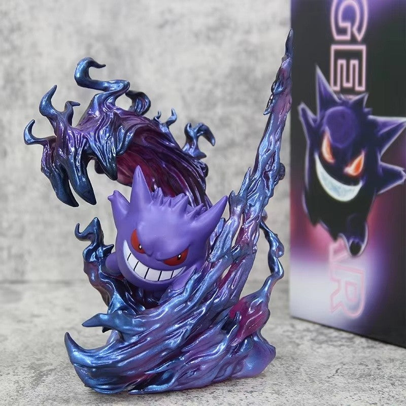Estatueta de Pokémon Gengar de 18cm, Modelo de Ação de Anime, Estátua Colecionável para Exibição, Presente de Halloween, Natal e Aniversário