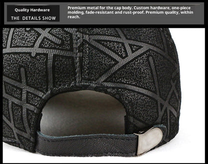 Classic Genuine Sheep Leather Baseball Cap for Men Adjustable Lightweight Breathable for Spring/Autumn