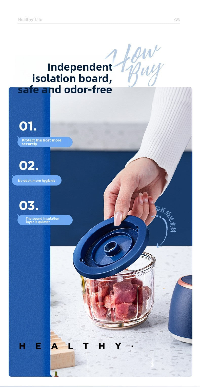 Mini Processador de Alimentos Elétrico TINSOL 350ML, Picador de Carne, Amassador de Alho, USB, Multifuncional, Fatiador de Vegetais, Liquidificador, Misturador de Cozinha
