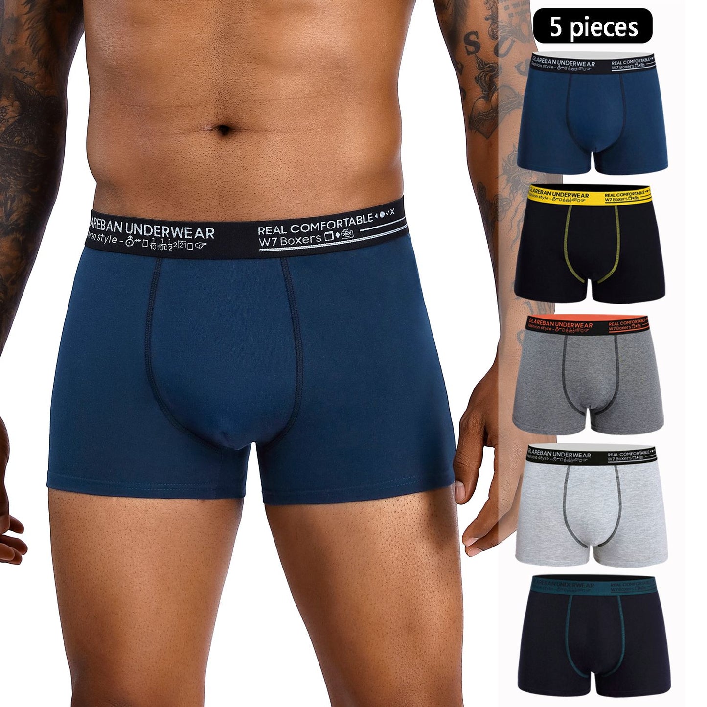 5pcs Pack Cotton Boxer Men Underwear Male Brand Panties And Underpants For Homme Luxury Set Shorts Box Slips Brand Briefs