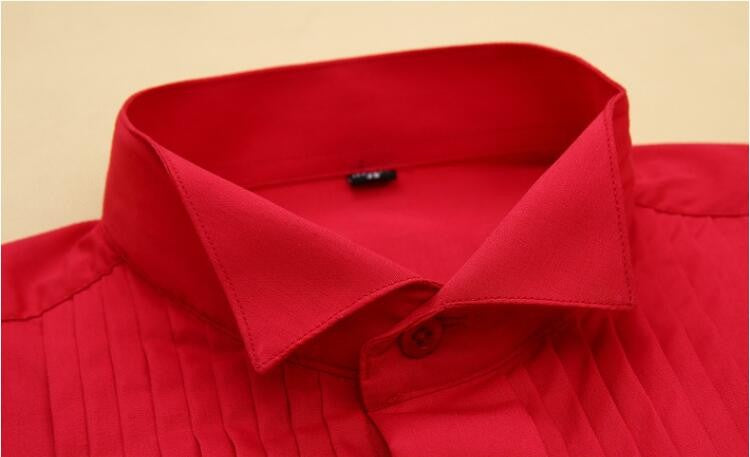 White Men's Dress Shirt,Single-breasted Long-sleeve Square Collar Shirts Wedding/party/performance Camisa Male Chemise S-7XL 8XL