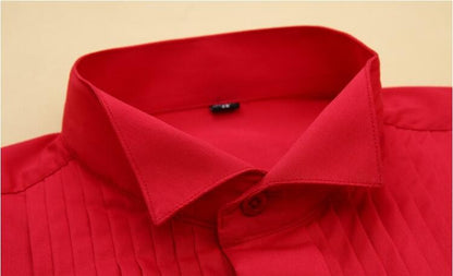 White Men's Dress Shirt,Single-breasted Long-sleeve Square Collar Shirts Wedding/party/performance Camisa Male Chemise S-7XL 8XL