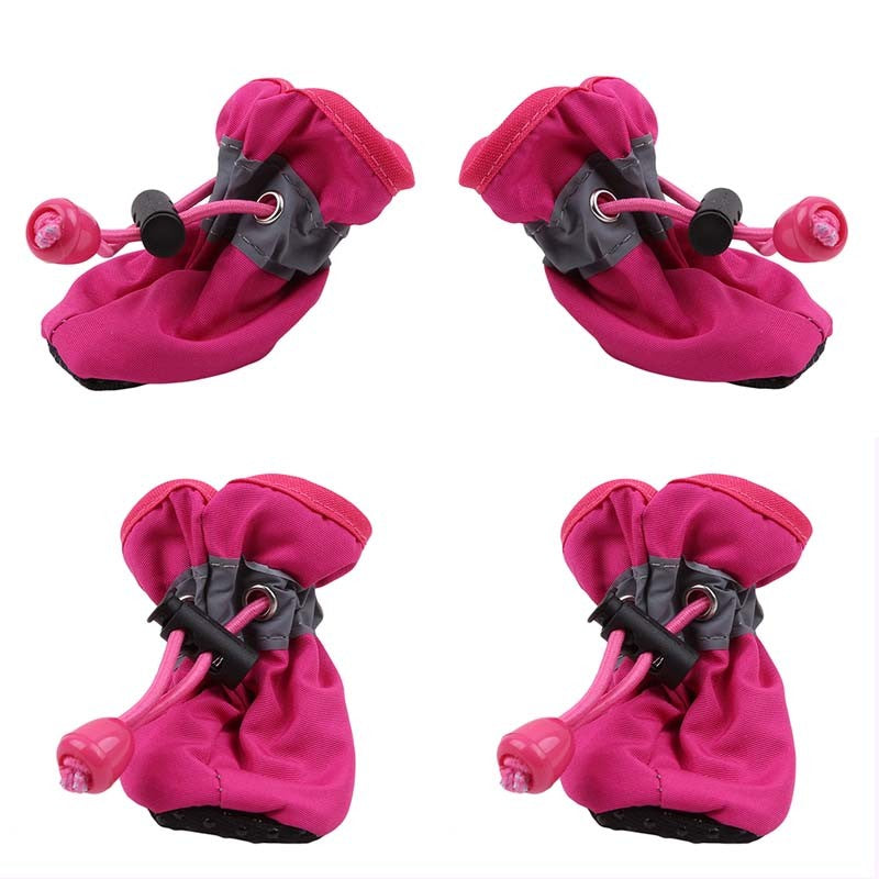 Novos 4 Peças Sapatos Para Cães Antiderrapantes Chuva Neve Botas Quentes e Grossas Para Pequenos Gatos Cães Filhotes Meias Botinhas Para Cães