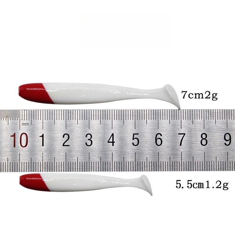 Nova isca macia de silicone 10-1PC, swimbaits, minhoca artificial, isca macia, wobblers de peixe, isca de pesca de carpa baixo, cauda em T 5.5/7/9cm