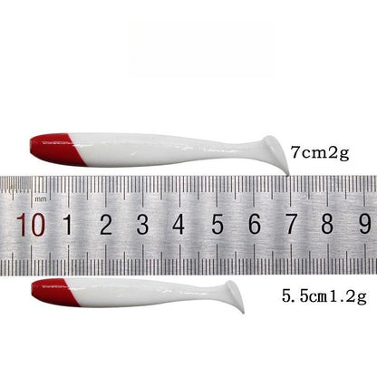 Nova isca macia de silicone 10-1PC, swimbaits, minhoca artificial, isca macia, wobblers de peixe, isca de pesca de carpa baixo, cauda em T 5.5/7/9cm