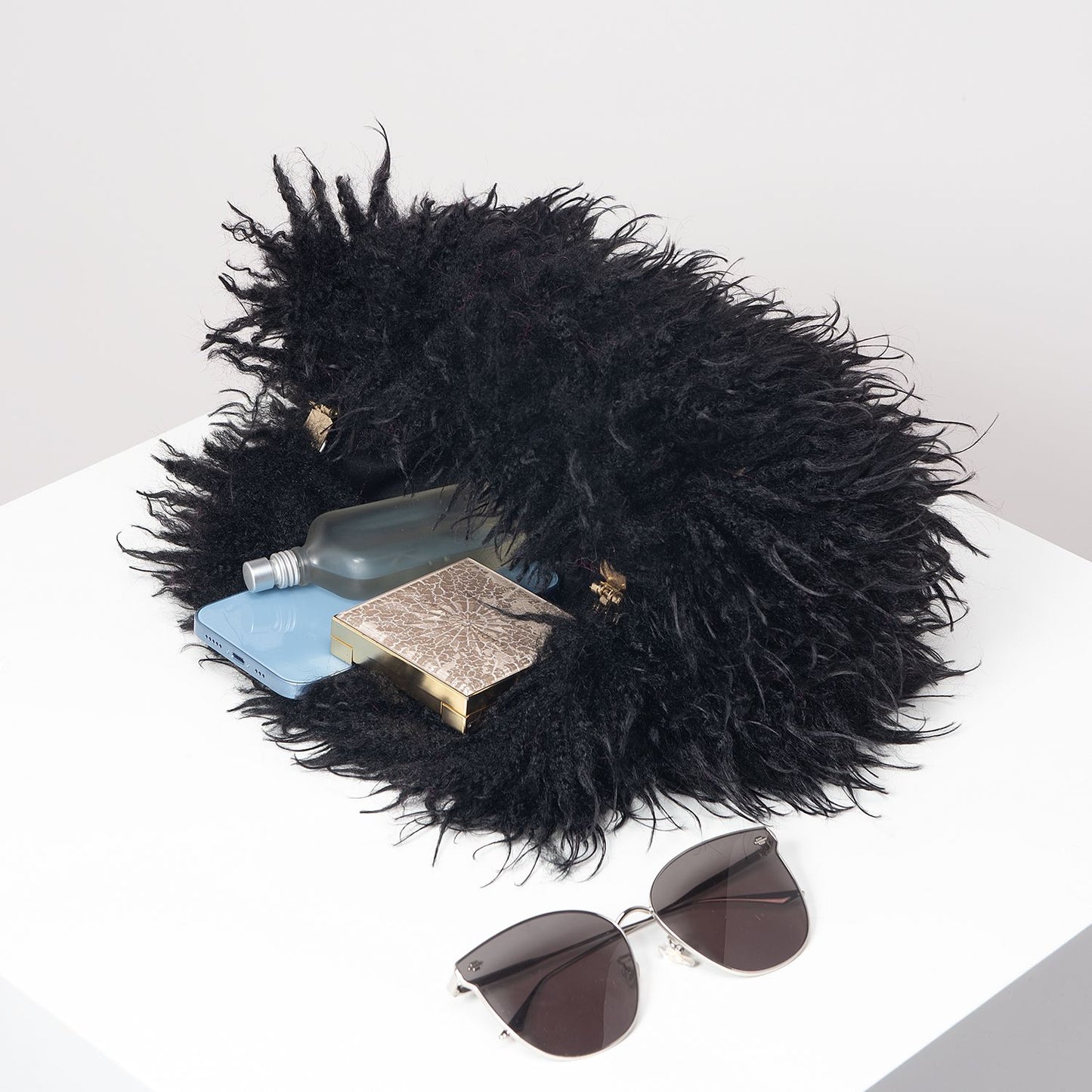 Y2K Plush Clutch Bag, Candy-Colored Women's Clip Bag, Elegant Evening Bag, Women's Dress Party, Wedding Accessory, Cute and Charming Girl's Wallet (Random Pattern)