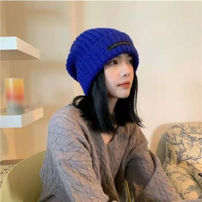 Fashion Winter Warm Hats for Women Casual Stacking Knitted Bonnet Caps Men Hats Solid Color Hip Hop Unisex Female Beanies