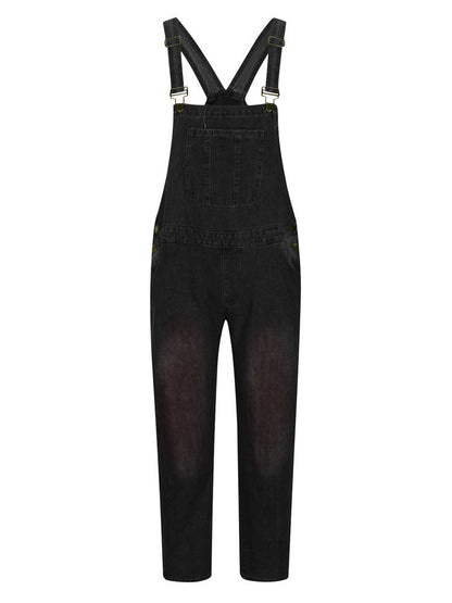 Calça Jeans Masculina Reta Larga Estilo Americano Vintage Macacão de Trabalho Casual