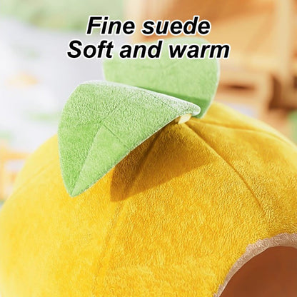 Ninho de hamster em formato de fruta, 1 peça, cama suspensa quente de inverno outono, saco de dormir para pequenos animais de estimação, planador de açúcar, pássaro, hamster-dourado