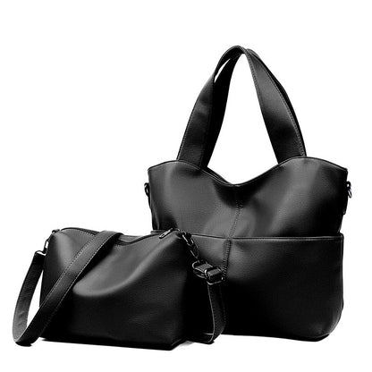 2 Sets Women Handbags Top Quality Pu Leather Luxury Large Capacity Tote Bag Ladies Crossbody Shoulder Bag Purses and HandbagsSac