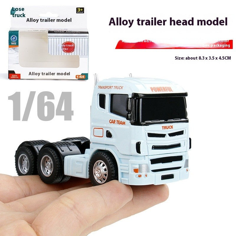 Modelo de Cabine de Caminhão em Liga 1:64, Estilo Retrô com Motor de Fricção, Brinquedo Perfeito para Crianças, Item de Colecionador em Miniatura