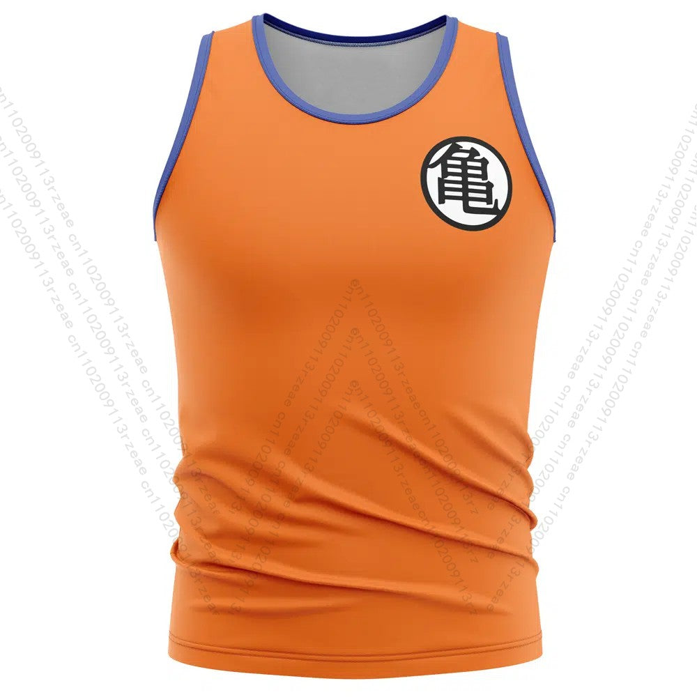 Goku Kame Kai Dragon Ball Anime Tank Top Men's Cosplay Print Gym T-shirt Exercise Casual Breathable Sports Kid Basketball Vest