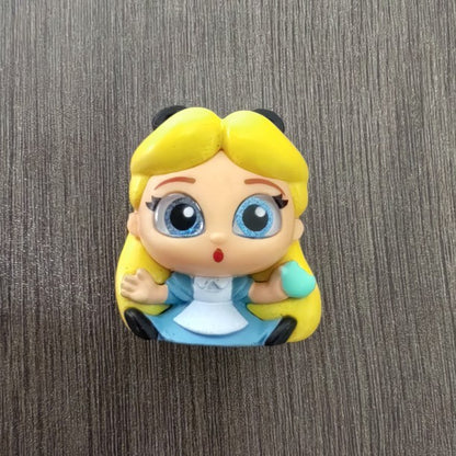 Genuine Disney Doorables Cartoon Figures Kawaii Mickey Mouse Princesa Anna Elsa Boneca de Olhos Grandes de Vidro Série Modelo Brinquedos Presentes Infantis