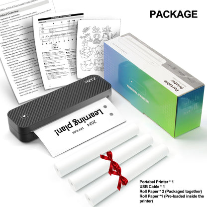 Impressora Térmica Portátil Sem Tinta A4 Bluetooth PDF Excel Word para Impressão de Documentos com Rolo de Papel para Trabalho de Escritório Casa Escola