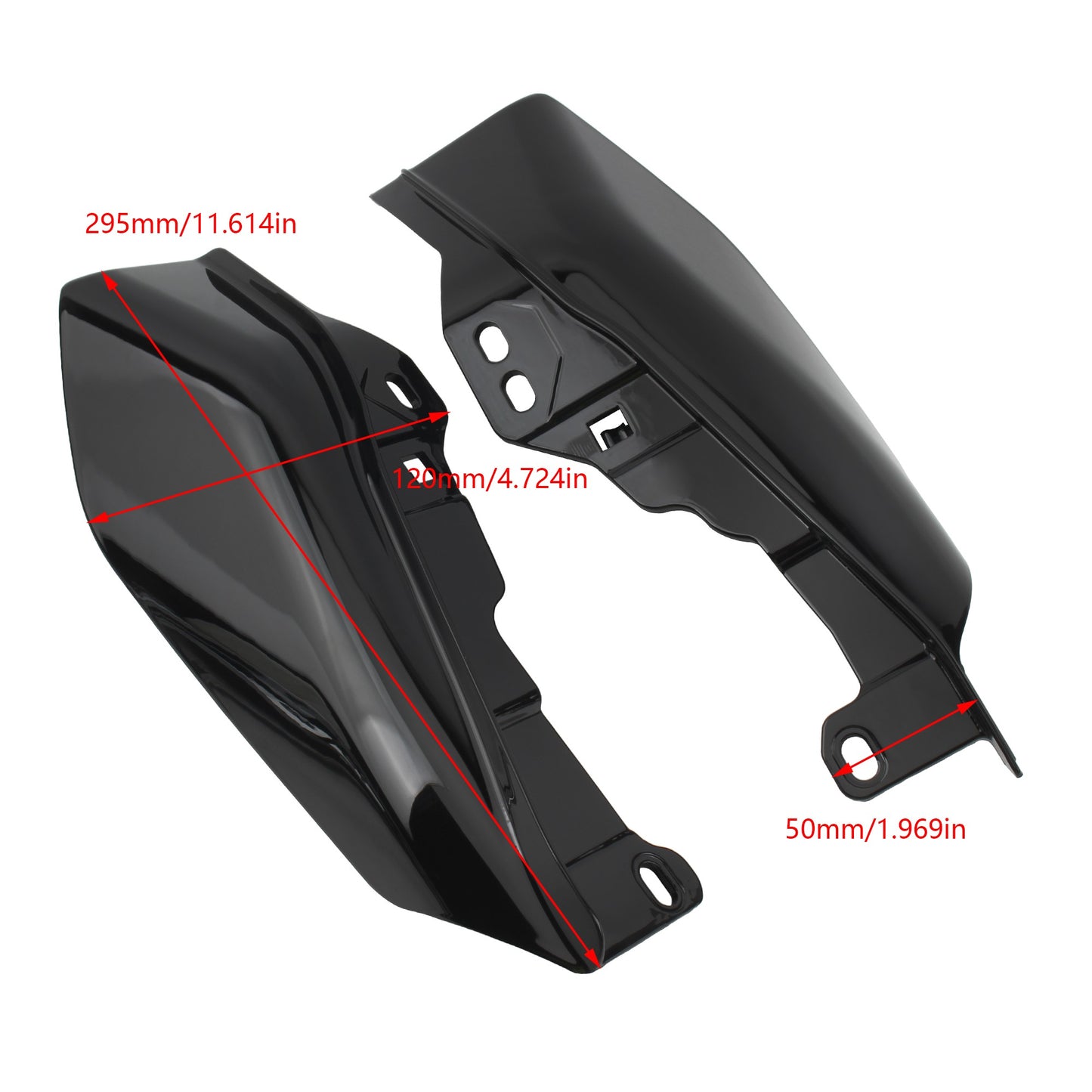 Defletor de ar do escudo térmico do quadro intermediário cromado preto da motocicleta para Harley Touring Street Electra Glide Road King 2001-2022