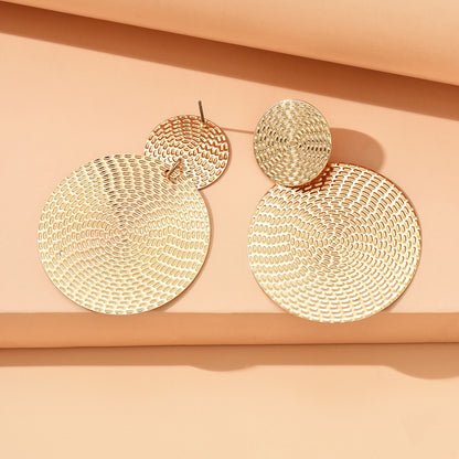 Brincos De Mulher Boho Trendy Geométricos De Metal Redondos Para Mulheres Moda Joias De Casamento