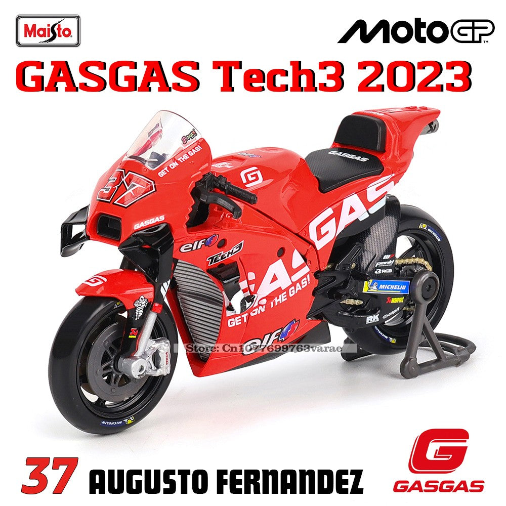Maisto 1:18 2023 GASGAS Tech3 37#Augusto Fernandez 44#Pol Espargaro Moto GP modelo de motocicleta de liga leve para coleção de brinquedos de presente