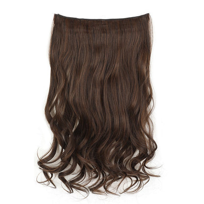 Fio Invisível em Apliques de Cabelo Sintético Ondulado 2 Presilhas em Apliques de Cabelo 45cm Fio de Nylon Peça de Cabelo Sintético para Mulheres