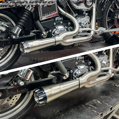 Exhaust Tips Muffler Pipe Plug Cover For Two Brother Harley Dyna Super Glide FXD Low Rider FXDL Street Bob FXDB FXDBB Softail