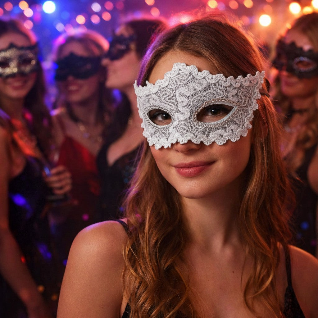 High-End Makeup Ball Mask, Half-Face Party Costume Accessory, Unisex Design for Birthdays & Festivals, Perfect for Men & Women