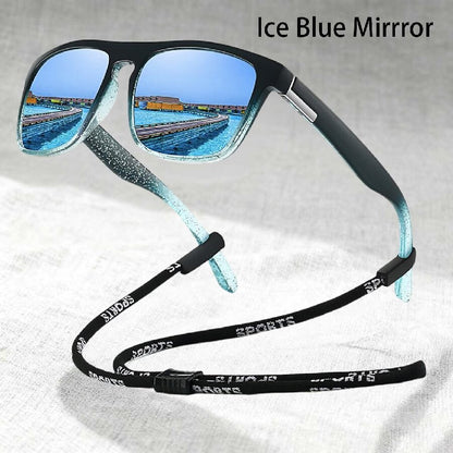 Fashion With Chain Square Sunglasses For Men Women Driving Fishing Brand Designer Sun Glasses Man UV400 Eyewear