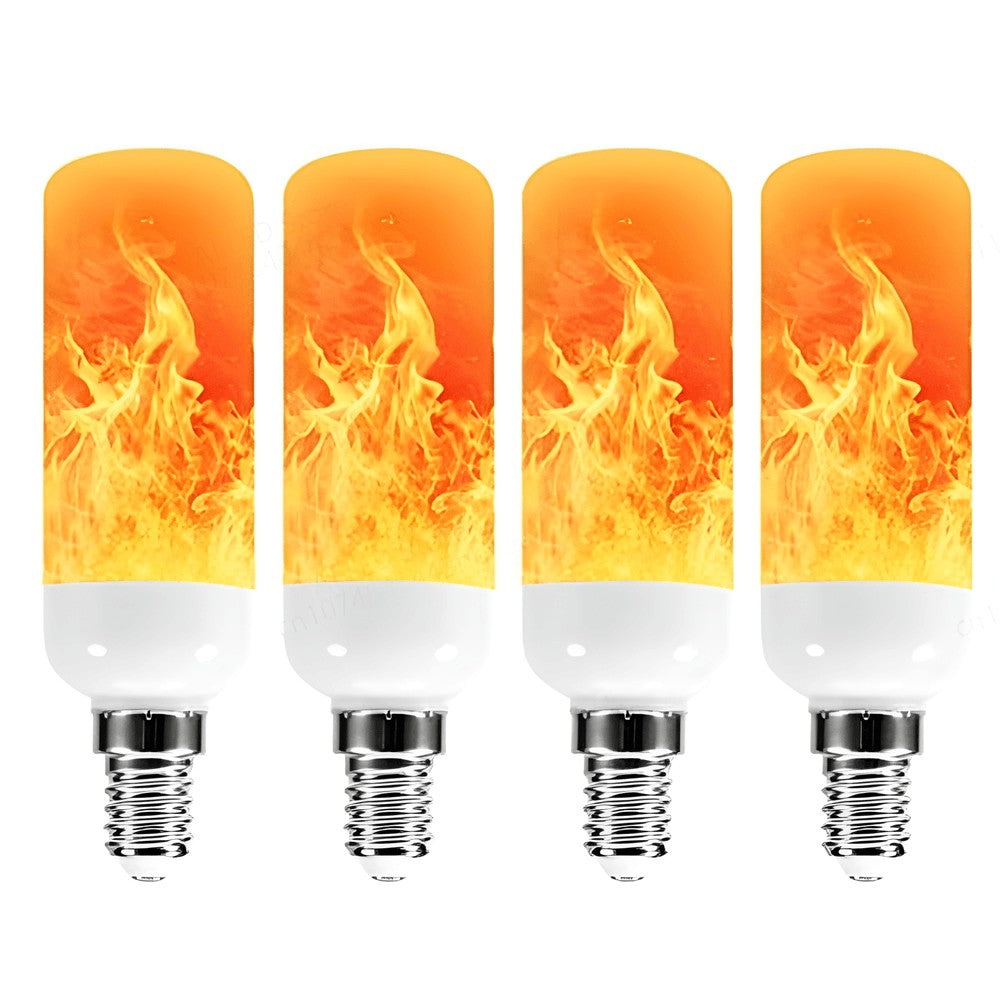 E27 E14 B22 LED Flame Bulb 9W Four Modes Flame Bulb Flashing LED Dynamic Flame Effect Light AC8V-265V 78SMD 2835 Light Bulb
