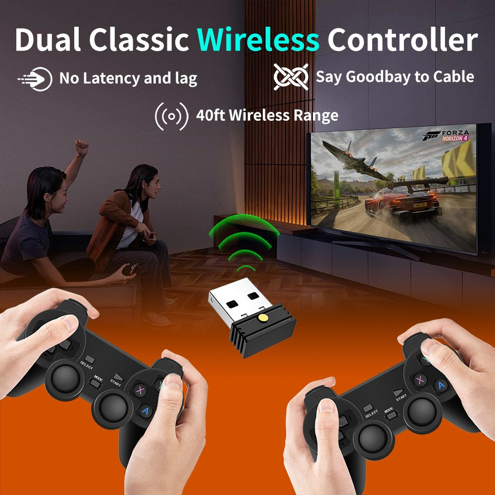 4K HD Retro Game Box Pixel Haven Video Game Console Plug&Play for TV 35500+Games for DC/PS1/PSP/SS/MAME/NES/Sega with Controller