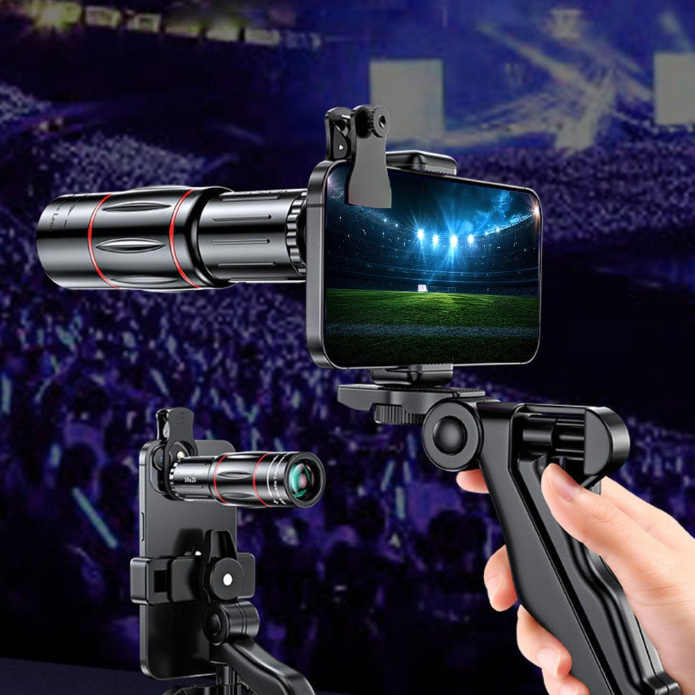 Lente de câmera de celular com clipe 18/28/36X, zoom monocular telescópico, lente telefoto universal para smartphone