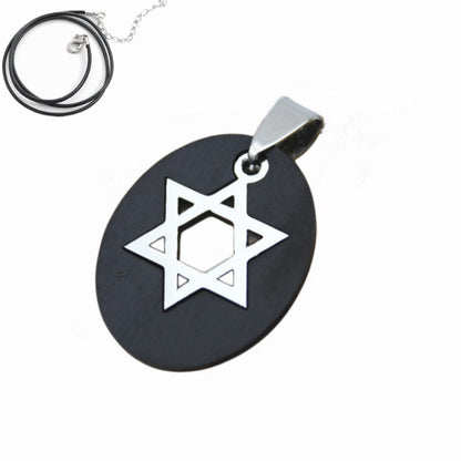 1pc Stainless Steel David Star Pendant Necklace Punk Rock Hip Hop Unisex Jewelry Geometric Hexagram Design rendy Gift