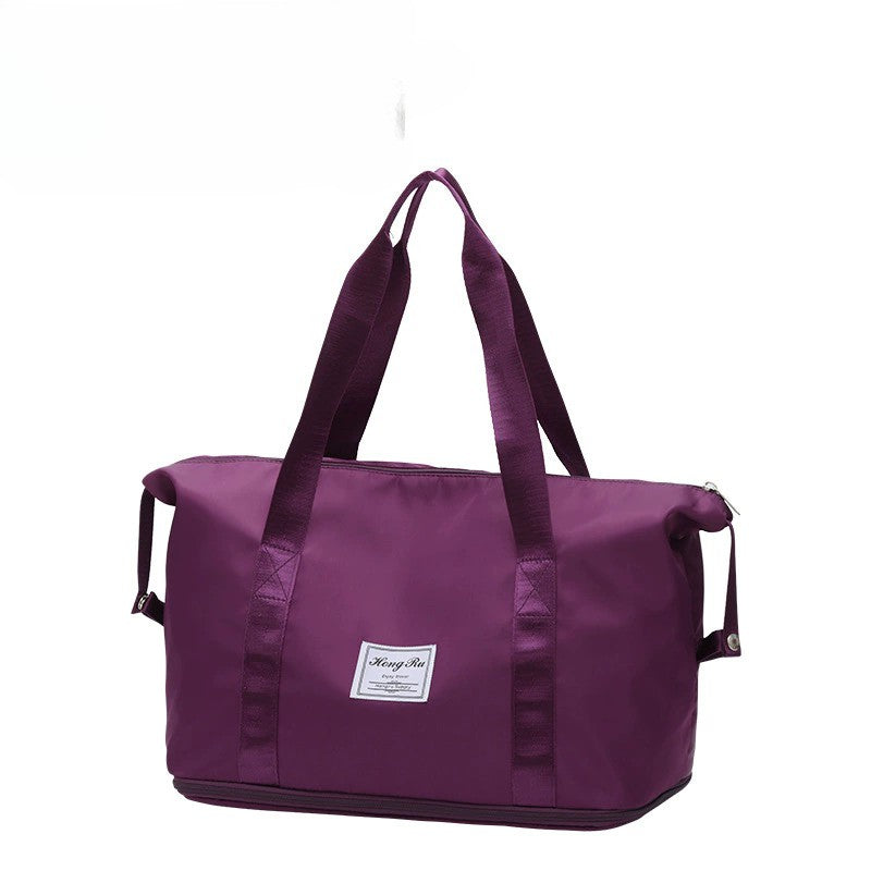 Travel Fitness Waterproof Foldable Luggage Handbag Outdoor Luggage Storage Bag Dry Wet Separation Fitness Bag Handbag