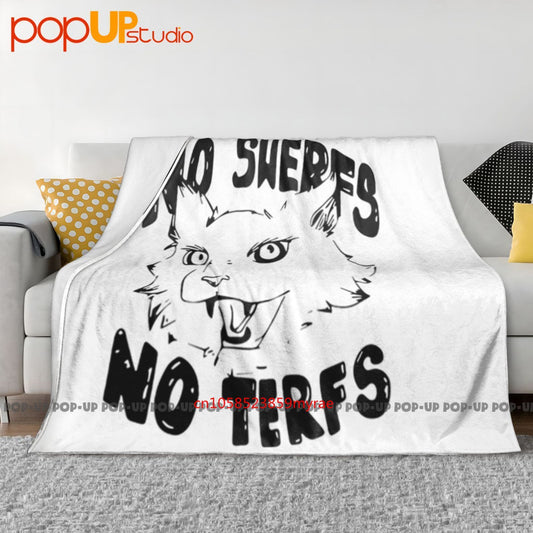 Cat No Swerfs No Terfs Ultra-Soft Blanket Quilt Winter Sofa Cover Bed Covers